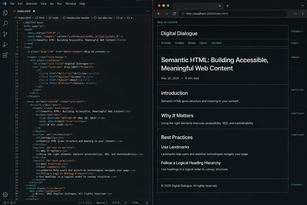 Semantic HTML Checklist for SEO and Accessibility