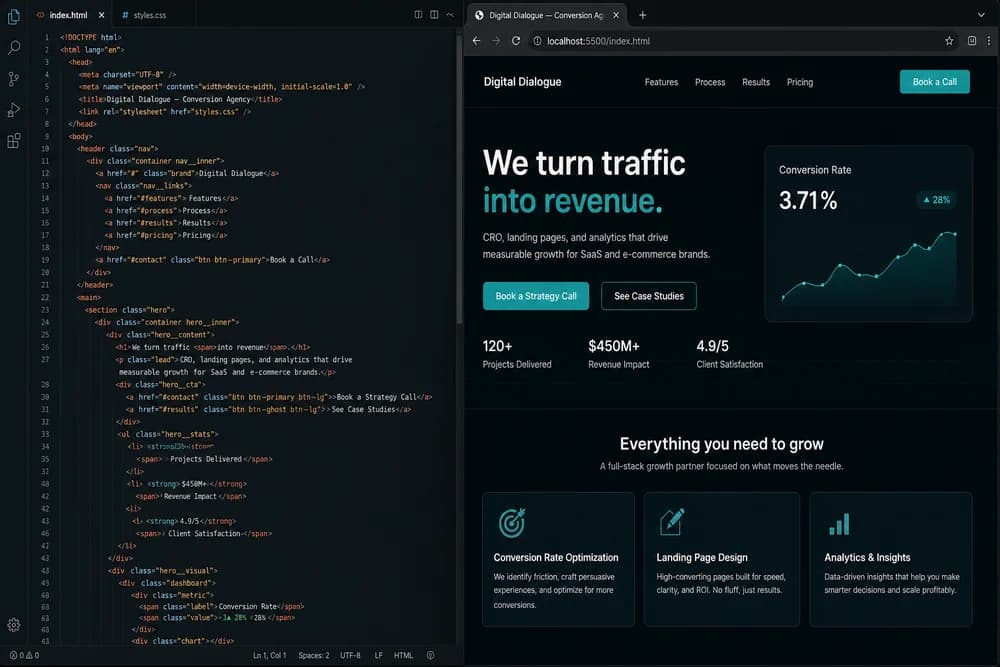How to Build a Landing Page with Only HTML and CSS